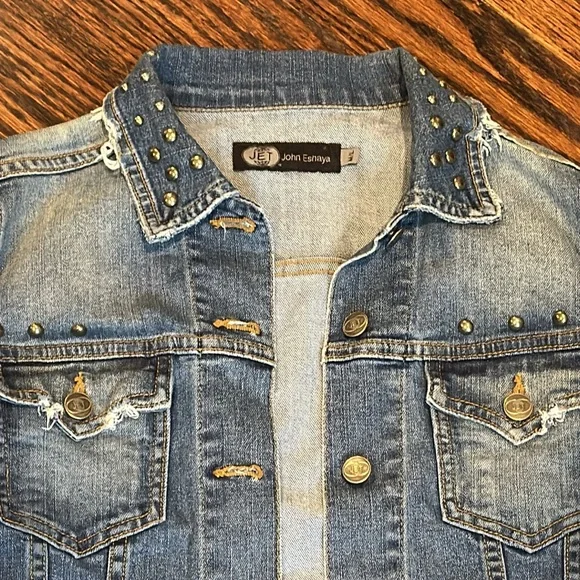 John Eshaya, Jean Jacket, Size Medium/Large (161) - Picture 4 of 10